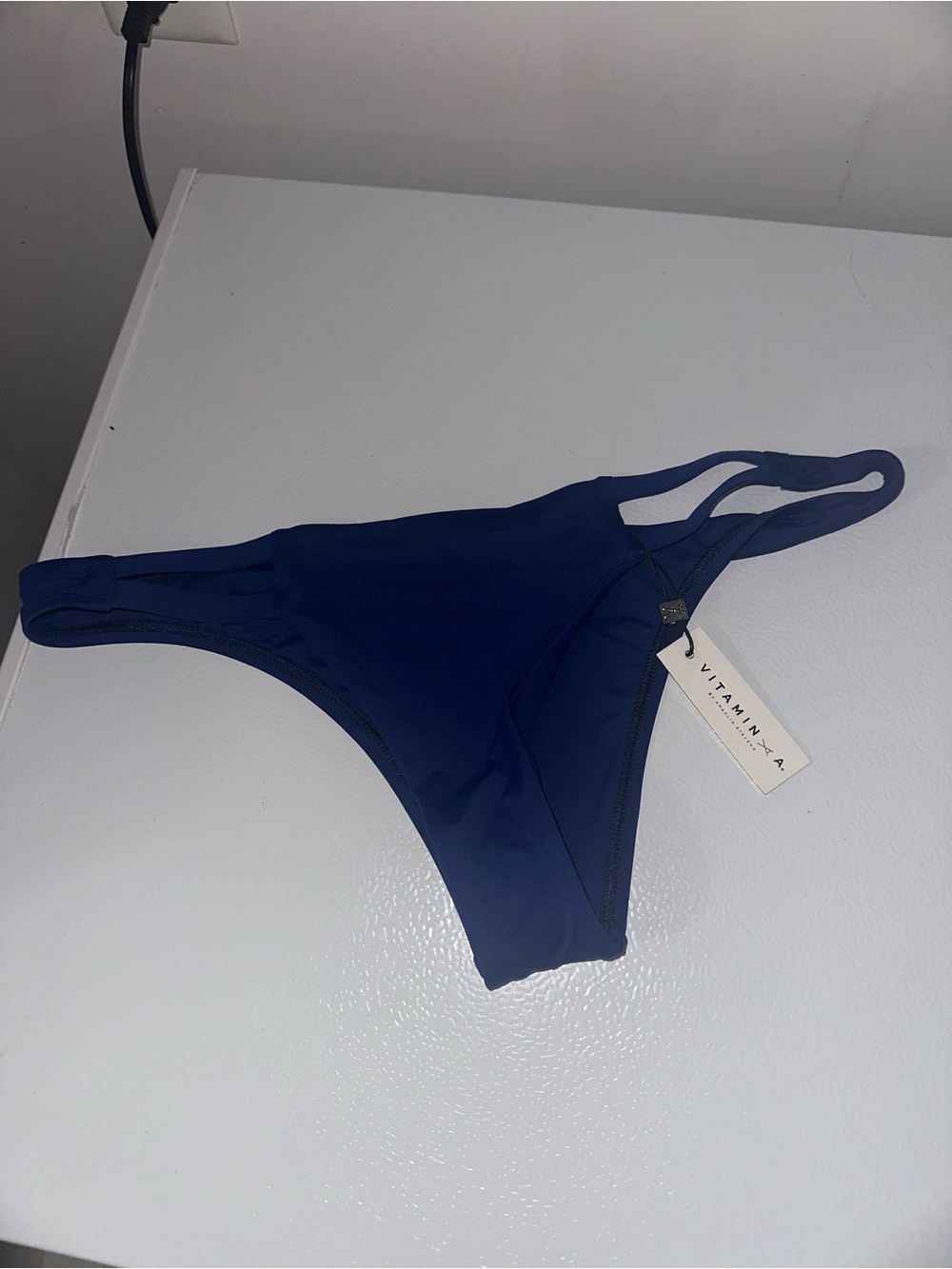 Vitamin A Navy Brazilian Bikini Bottom